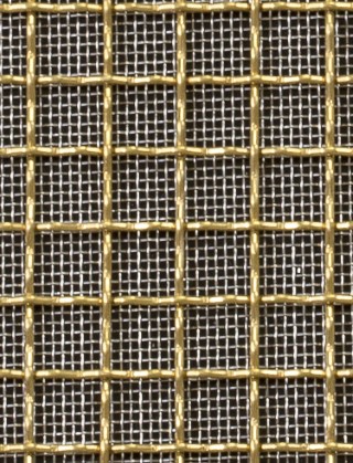 Crimped mesh 2 X 1 10X10 BRASS1.5 SQUARESTAINLESS STEELmesh cut to size