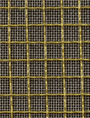 Crimped mesh 2 X 1 10X10 BRASS1.2 SQUARESTAINLESS STEELmesh cut to size